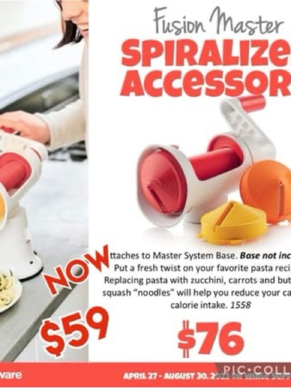 Tupperware FusionMaster Vegetable Spiralizer Accessory